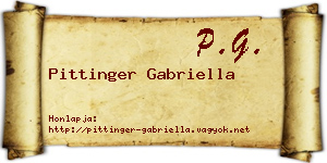 Pittinger Gabriella névjegykártya
